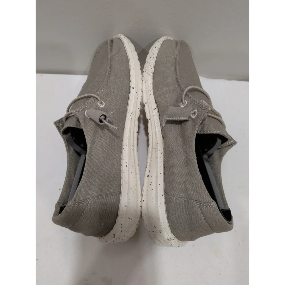 Hey Dude Wendy Grey Slip On Womens Comfort Loafer Boat Shoes Size  6